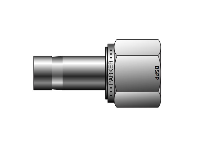 M10FA1/2R-316 A-LOK Metric Tube BSPP Female Adapter - M FA R